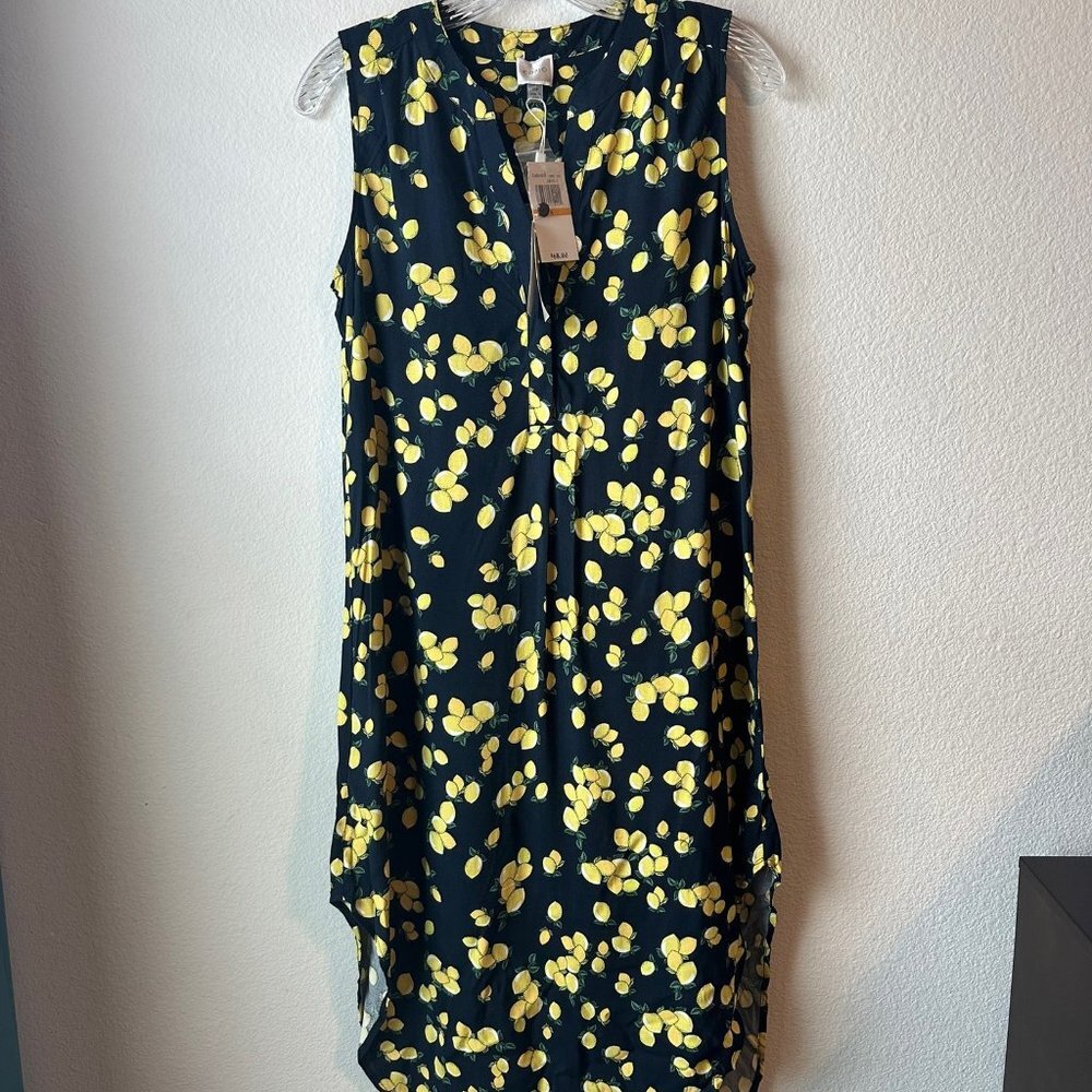 Cupio Dress Womens Midi Sleveless V-neck, Size S